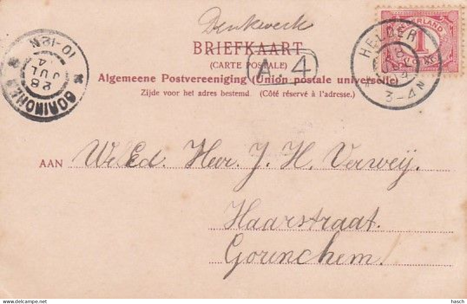 483757Den Helder, Strandgezicht Huisduinen. (poststempel 1904)(rechtsonder Een Heel Klein Vouwtje) - Den Helder