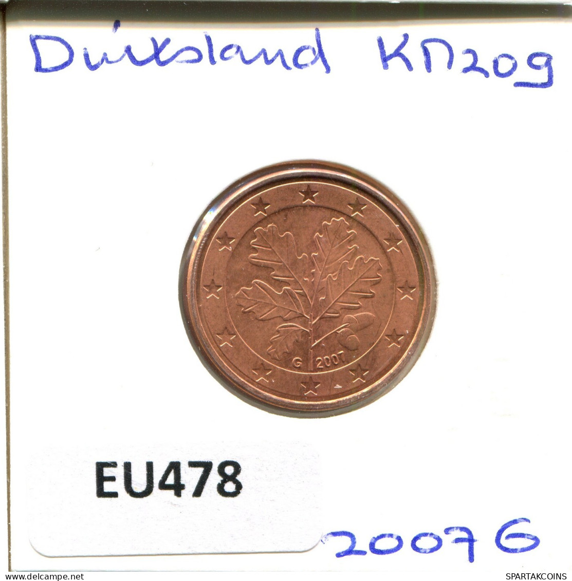 5 EURO CENTS 2007 GERMANY Coin #EU478.U.A - Germania