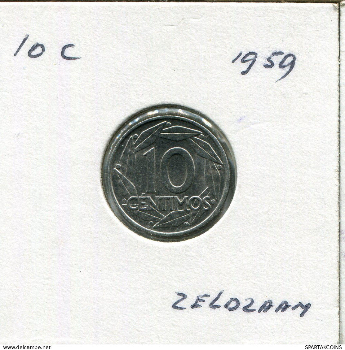 10 CENTIMOS 1959 ESPAGNE SPAIN Pièce #AR822.F.A - 10 Centiemen