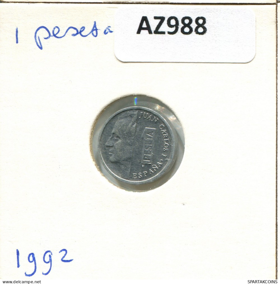 1 PESETA 1992 SPANIEN SPAIN Münze #AZ988.D.A - 1 Peseta