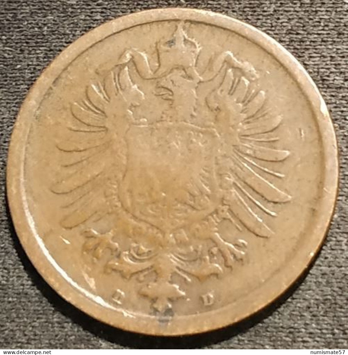 ALLEMAGNE - GERMANY - 2 PFENNIG 1876 D - Wilhelm I - Type 1 - Petit Aigle - KM 2 - 2 Pfennig