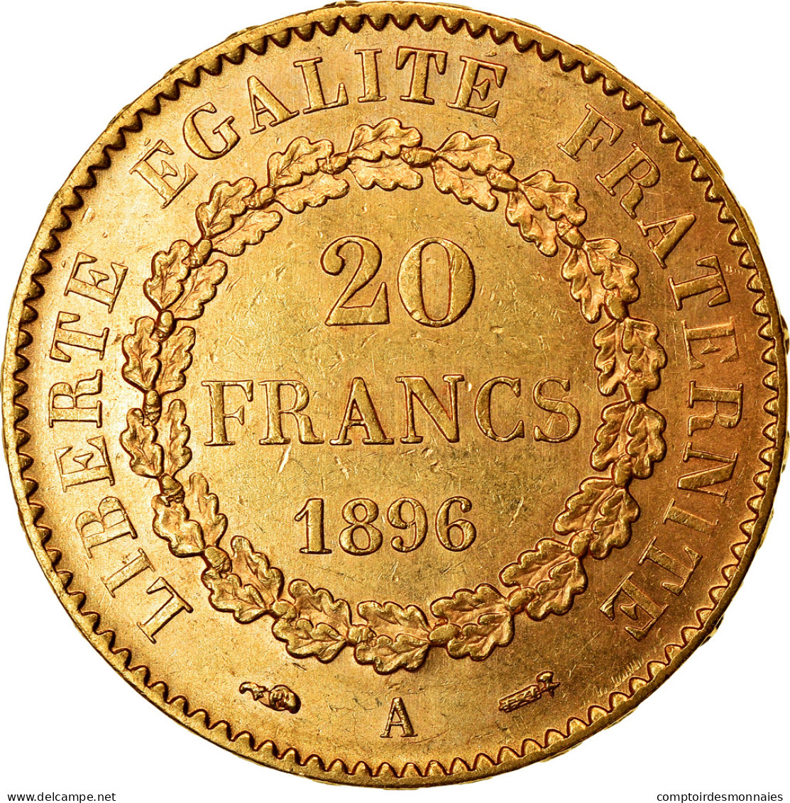 Monnaie, France, Génie, 20 Francs, 1896, Paris, SUP, Or, Gadoury:1063, KM:825 - 20 Francs (oro)