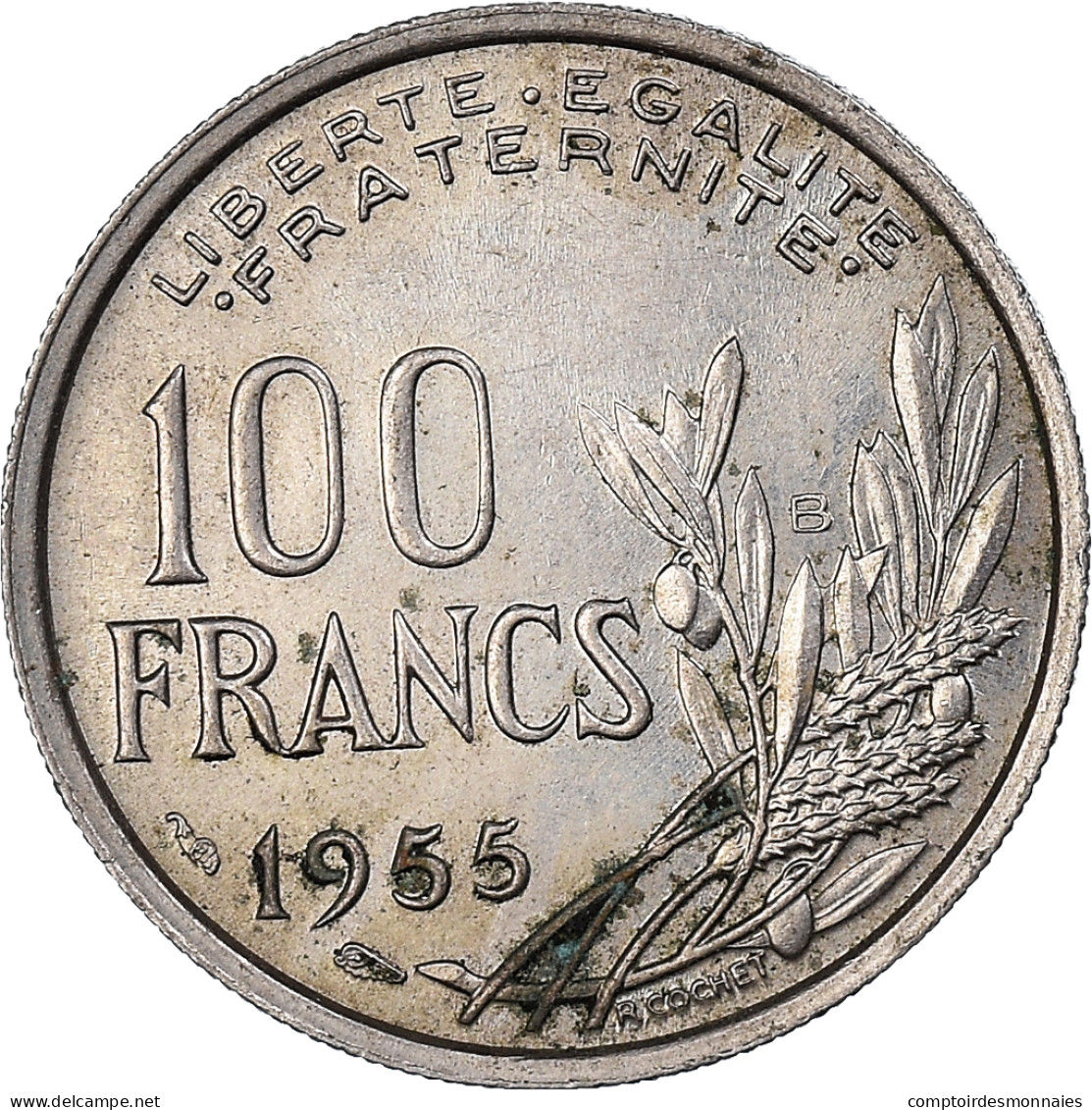 Monnaie, France, Cochet, 100 Francs, 1955, Beaumont - Le Roger, TB+ - 10 Francos