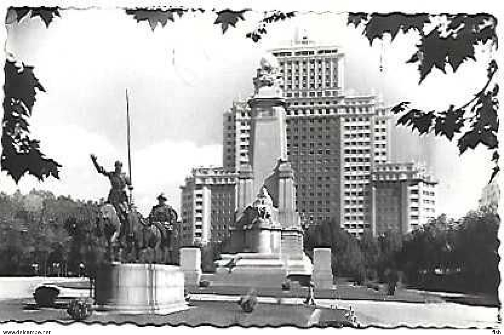 Spain & Marcofilia, Madrid, Plaza De Espana, Monumento A Cervantes, Lisboa 1959 (78) - Brieven En Documenten