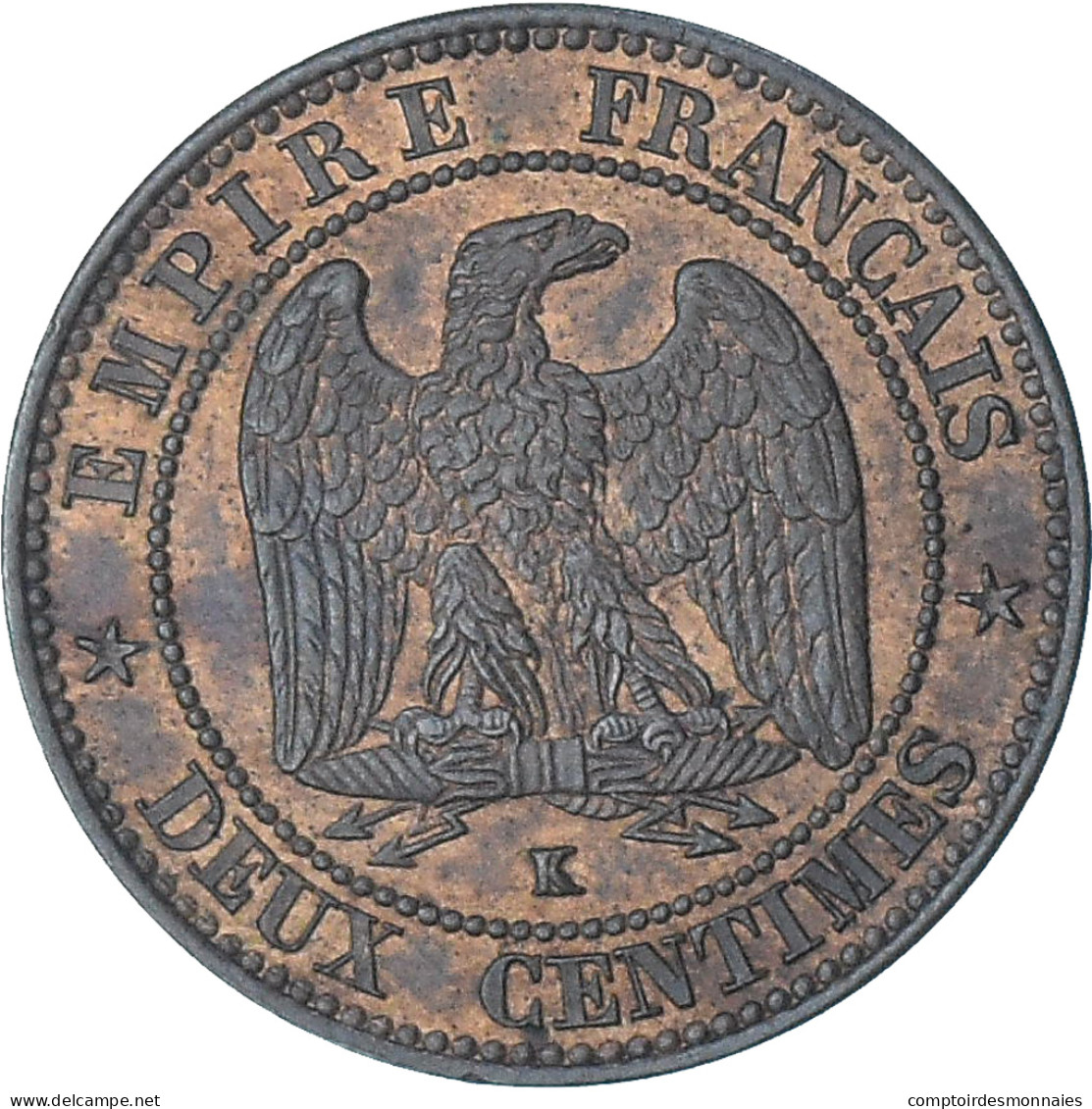 France, Napoleon III, 2 Centimes, 1862, Bordeaux, SUP+, Bronze, Gadoury:104 - 2 Centimes