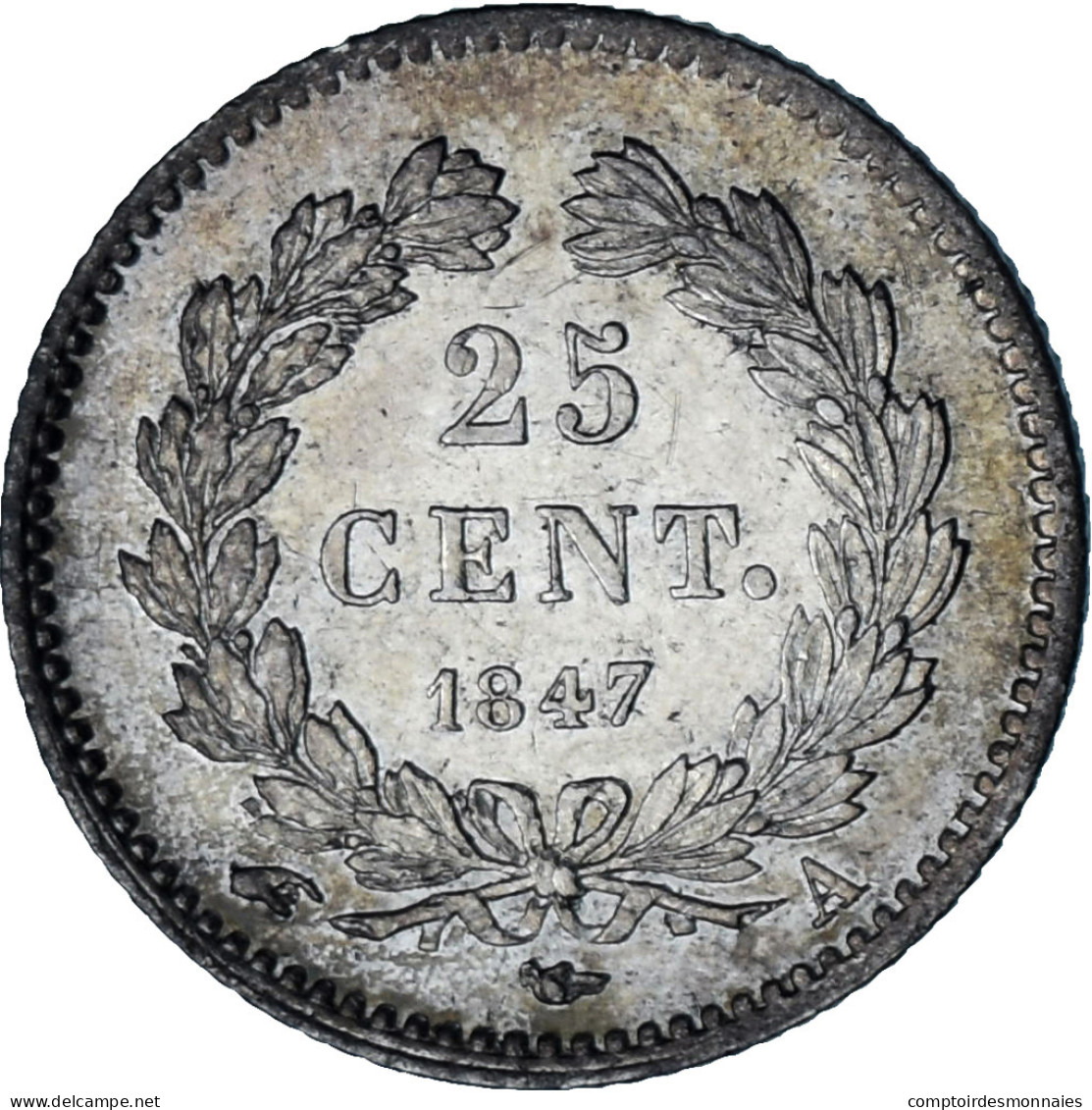 Monnaie, France, Louis-Philippe, 25 Centimes, 1847, Paris, SUP, Argent - 25 Centimes
