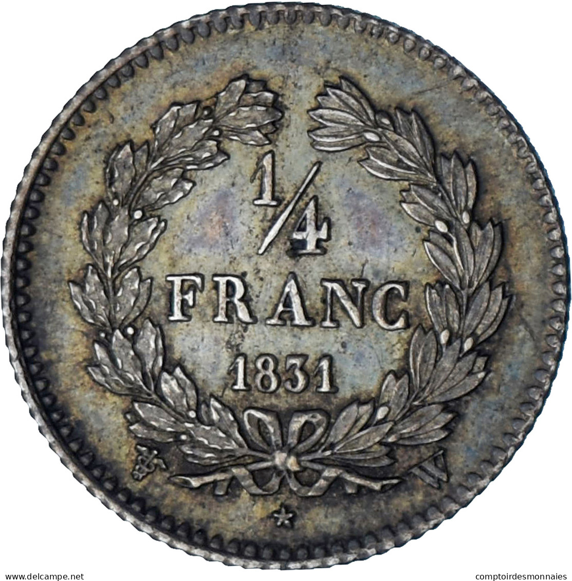 Monnaie, France, Louis-Philippe, 1/4 Franc, 1831, Lille, TTB+, Argent - 25 Centimes
