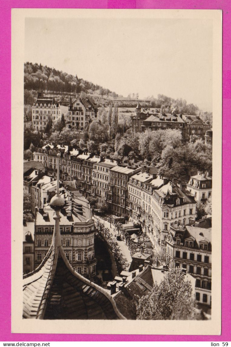 294762 / Czechoslovakia - Karlovy Vary - Sadova Trida PC 1962 USED 30h Praga 1962 International Stamp Exhibition - Brieven En Documenten