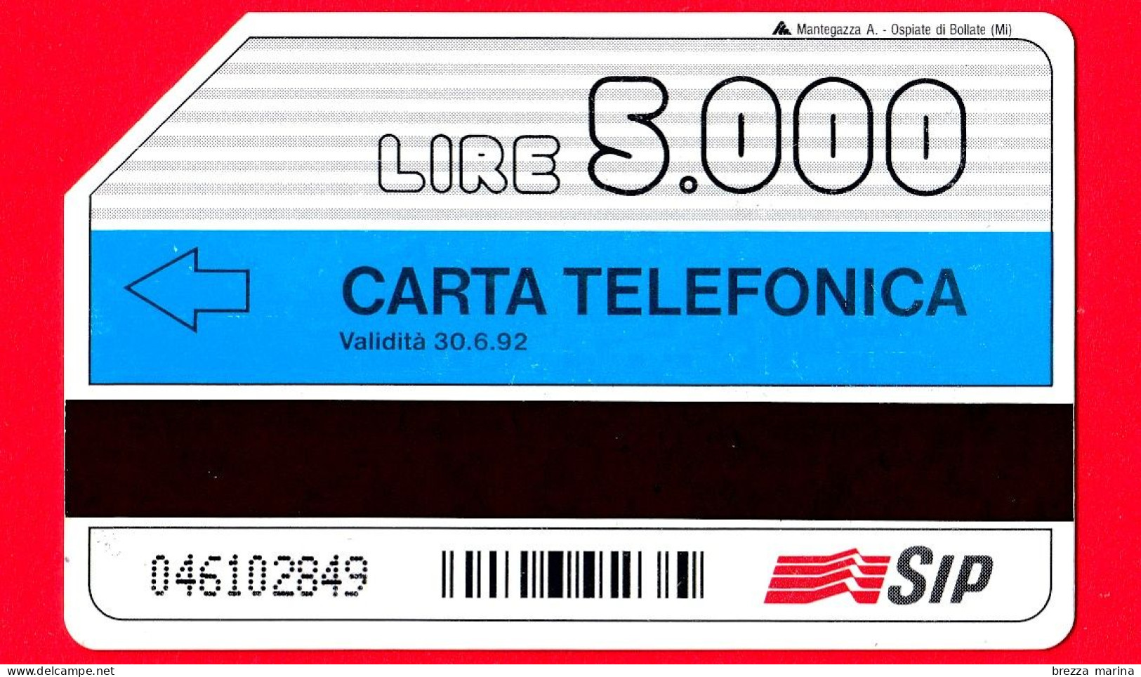 ITALIA - Scheda Telefonica - SIP - Italia '90 - IP Con L'Italia - Golden 64 - 5.000 - 30.6.92 - Man - Públicas Figuración Ordinaria