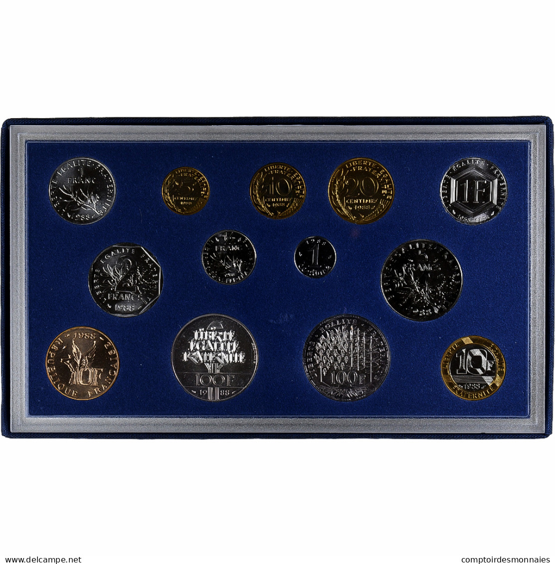 France, Coffret 1 C. à 100 Frs., 1988, MDP, Série FDC, FDC - Andere & Zonder Classificatie