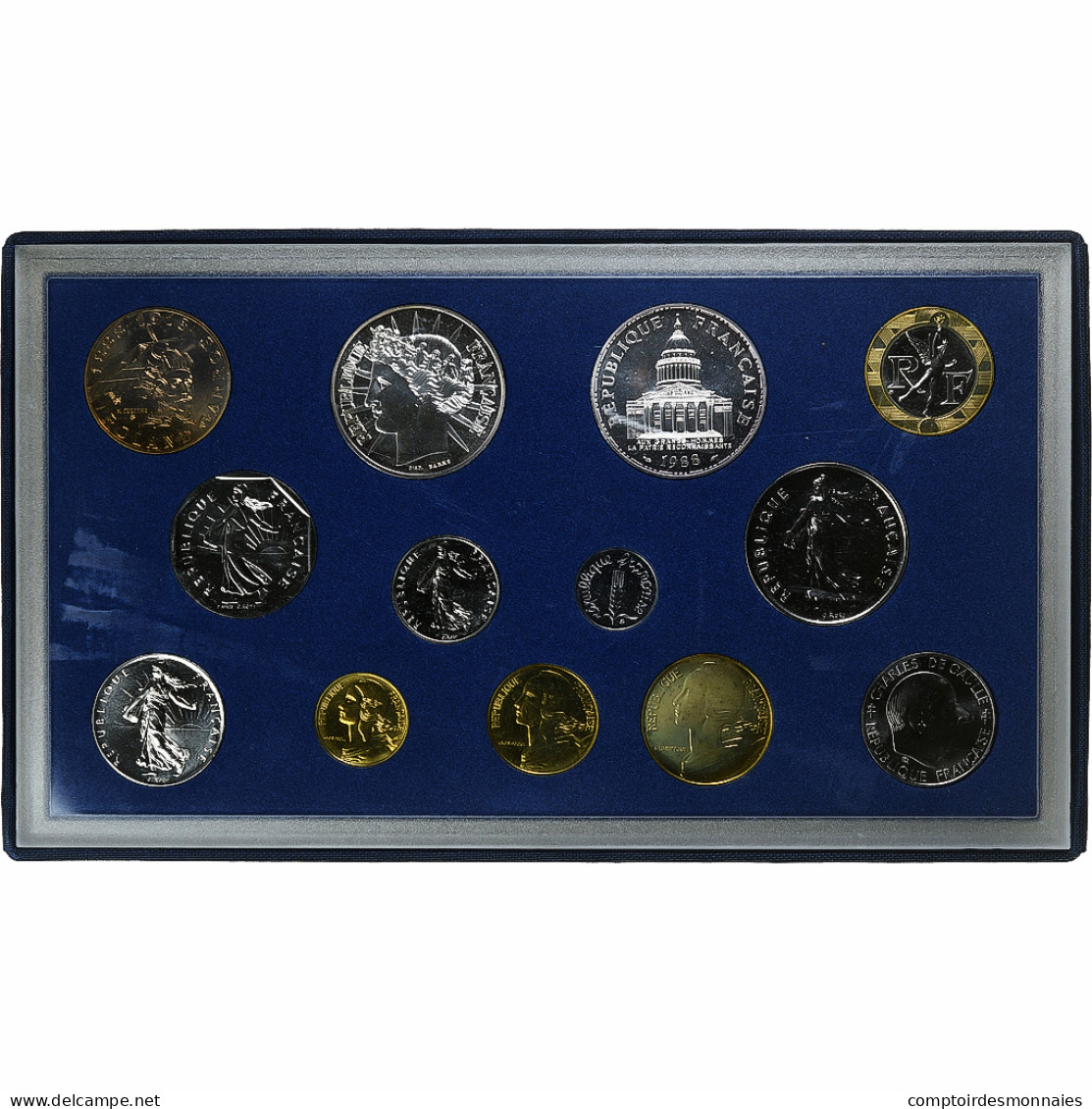 France, Coffret 1 C. à 100 Frs., 1988, MDP, FDC, FDC - Other & Unclassified