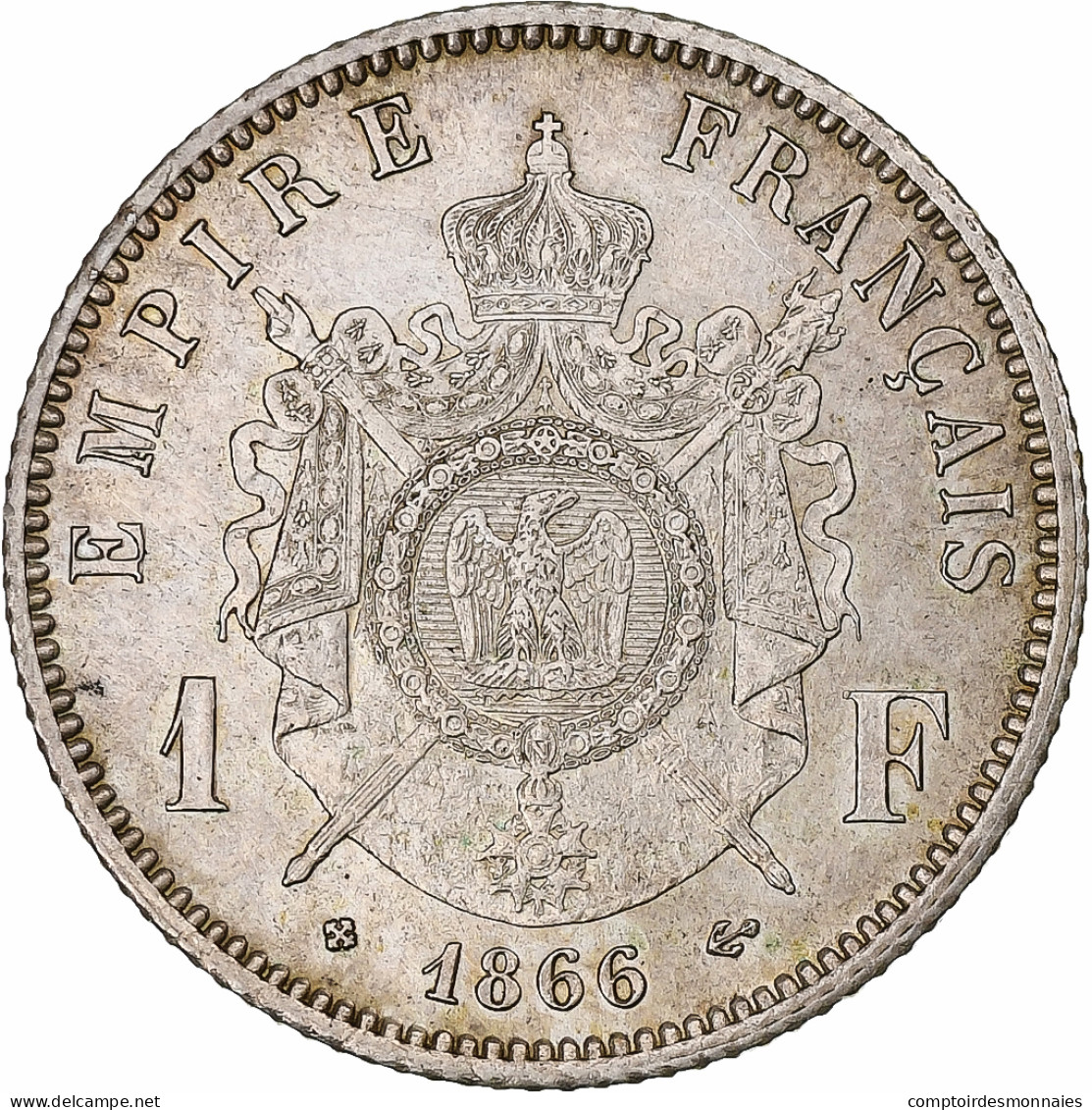 Monnaie, France, Napoleon III, Napoléon III, Franc, 1866, Strasbourg, SUP+ - 1 Franc