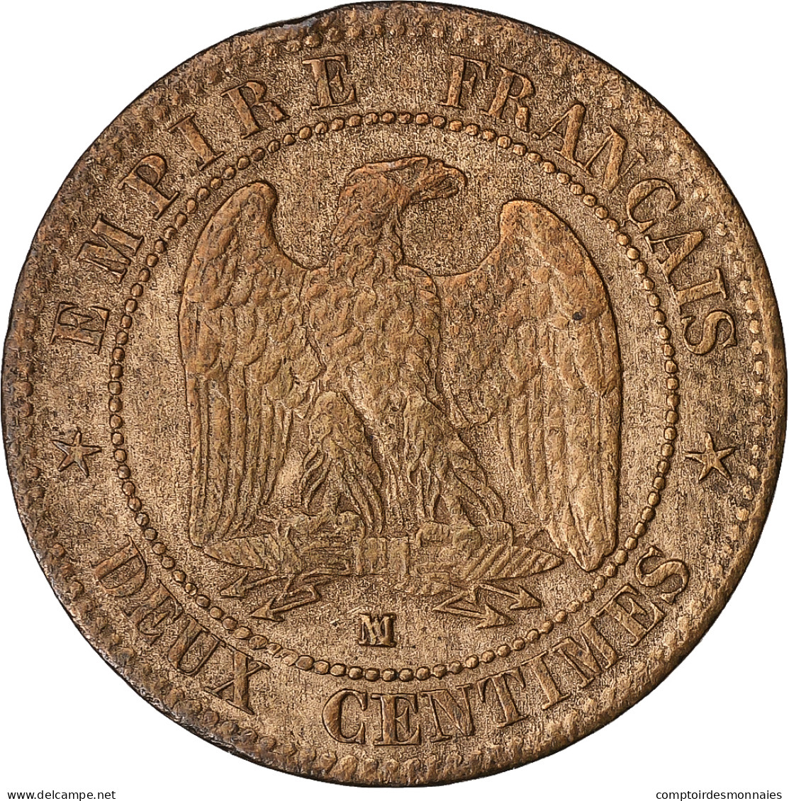 France, Napoléon III, 2 Centimes, 1853, Marseille, Bronze, TTB, Gadoury:103 - 2 Centimes