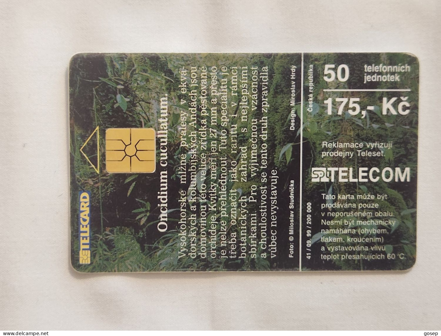 CZECH REPUBLIC-(C288A-41.09.99)-Orchid Oncidium Cucullatum-(224)-(50units)-(01.09.1999)(tirage-200.000)-used Card - Czech Republic