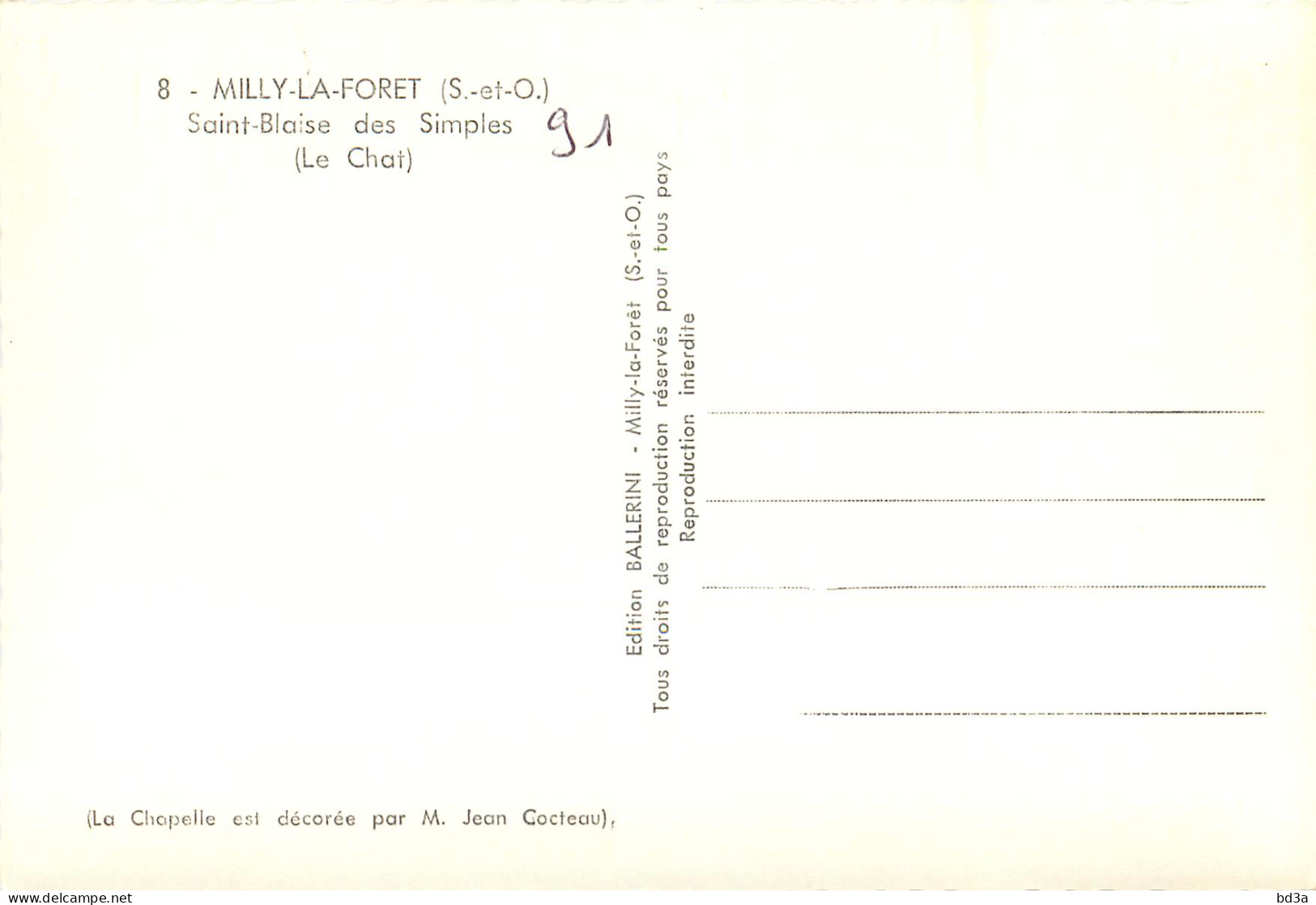 91 - MILLY LA FORET SAINT BLAISE DES SIMPLES - Milly La Foret