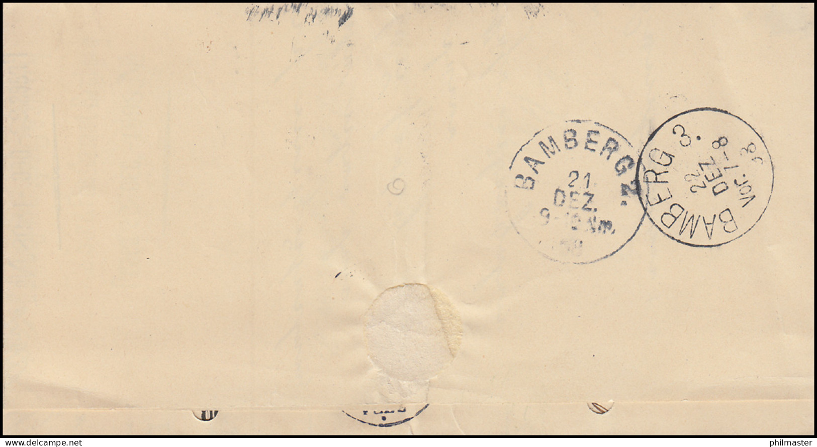Bayern 1898: Brief Königliches Bezirksamt LICHTENFELS 21.12. Nach BAMBERG 22.12. - Altri & Non Classificati