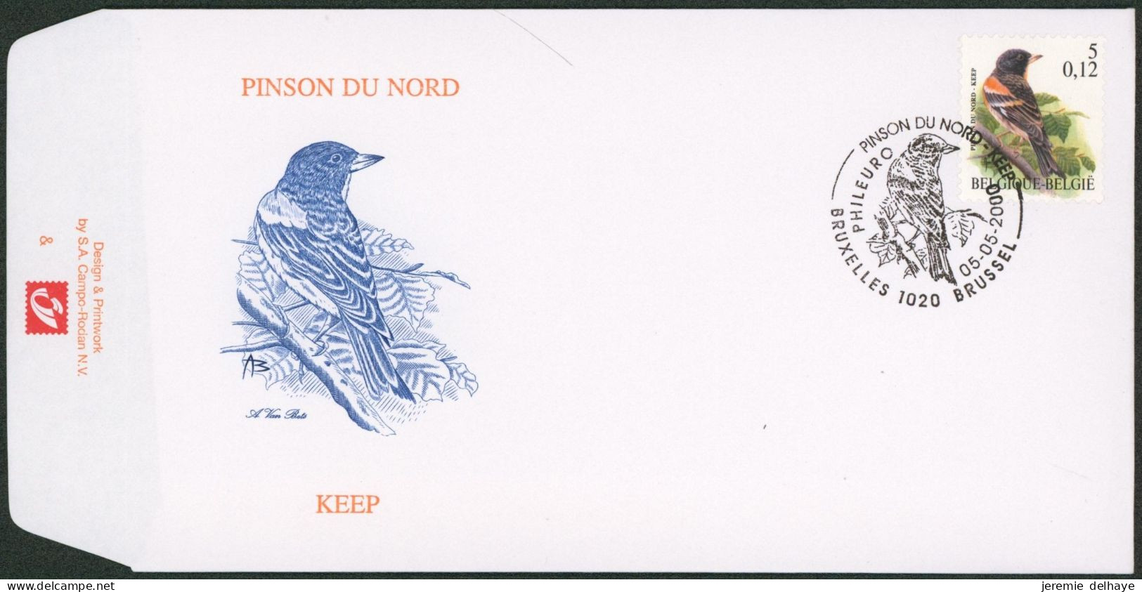 FDC (2000) - Buzin Série Complète çàd N°2918/21 / Oiseaux. - 1991-2000