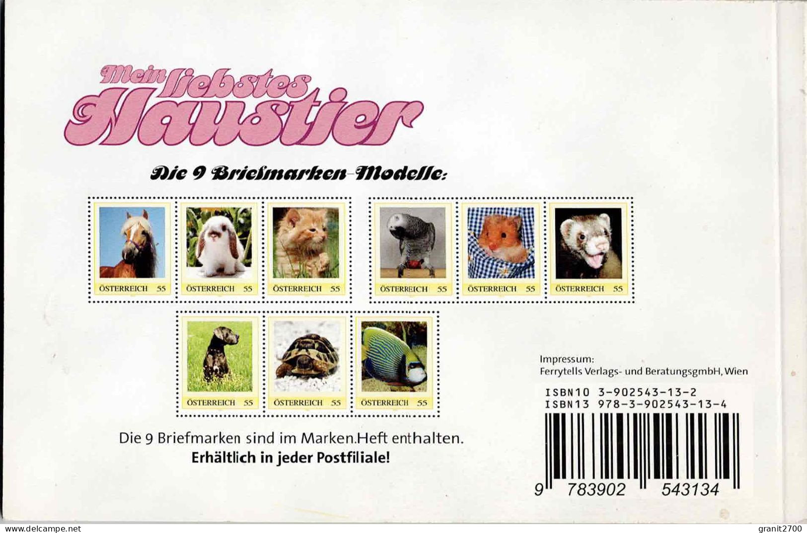 PM Tierschutz Marken Heft - Mein Liebstes Haustier Mit 9 Verschiedenen Marken  Lt. Scan Postfrisch - Personnalized Stamps