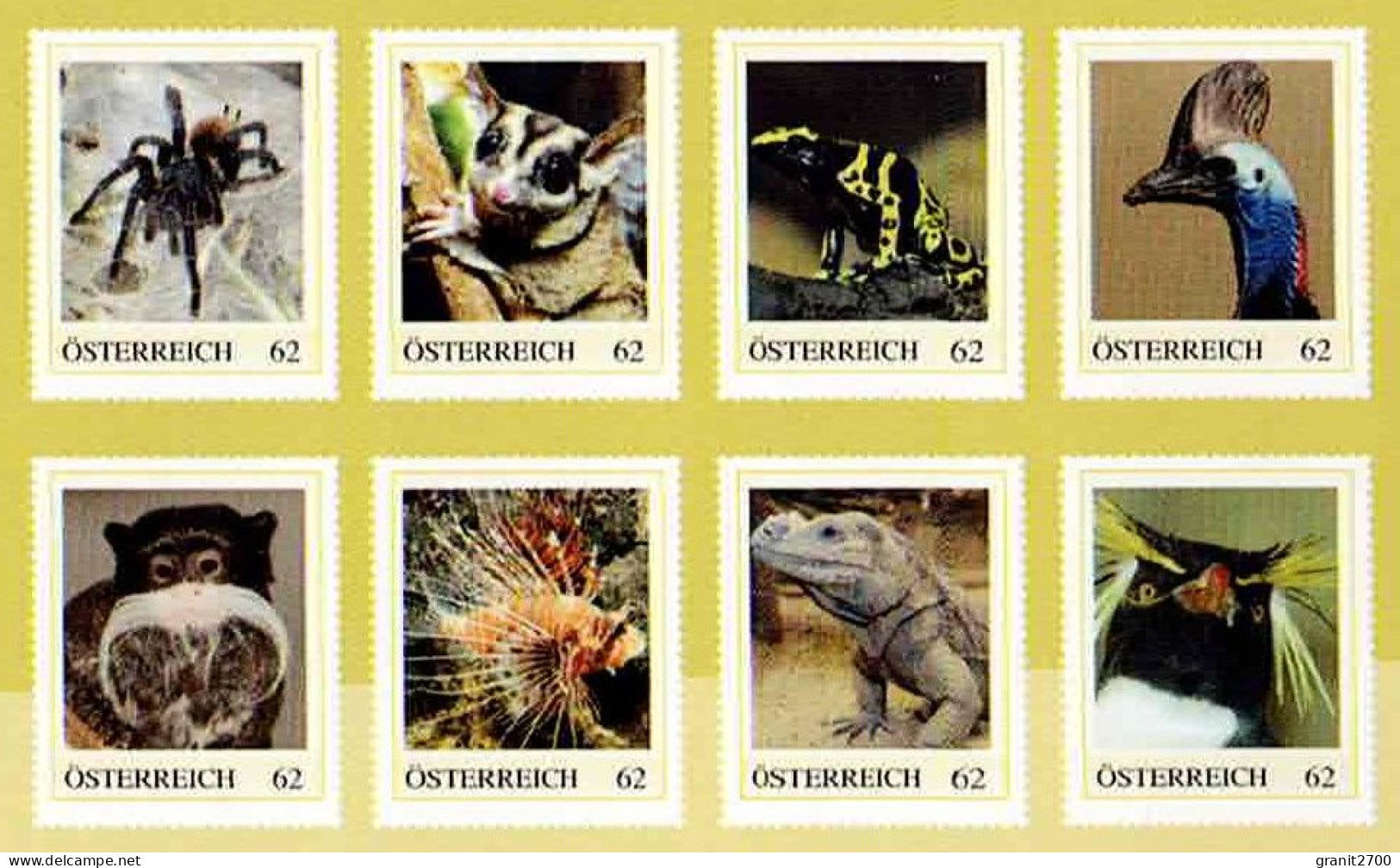 PM Marken Heft - Exotische Tiere Im Tiergarten Schönbrunn  Mit 8 Verschiedenen Marken  Lt. Scan Postfrisch - Francobolli Personalizzati