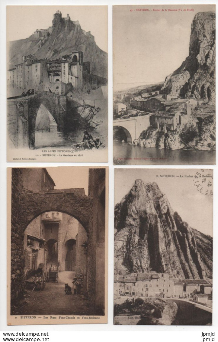 04 - SISTERON - Lot De 12 Cartes Postales En Tbe Format 9 X 14 Cm - Toutes Scannées - (R011) - Sisteron