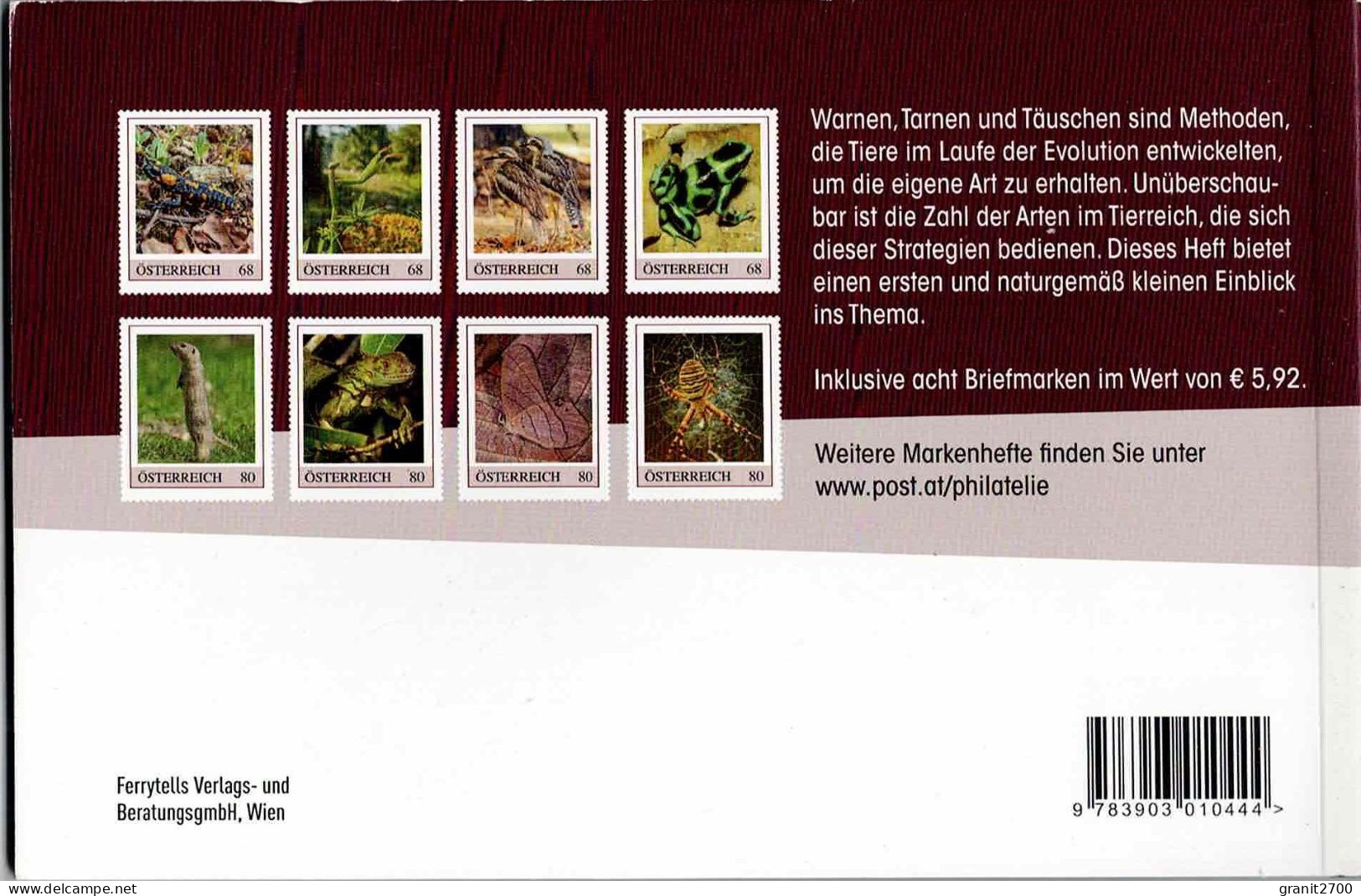 PM Marken Heft - Tarnen & Täuschen In Der Tierwelt  Mit  8 Verschiedenen Marken  Lt. Scan Postfrisch - Personalisierte Briefmarken