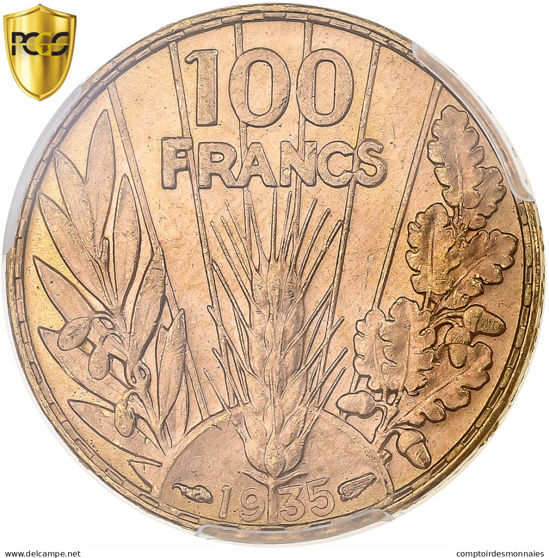France, 100 Francs, Bazor, 1935, Paris, Or, PCGS, MS65, Gadoury:1148, KM:880 - 100 Francs