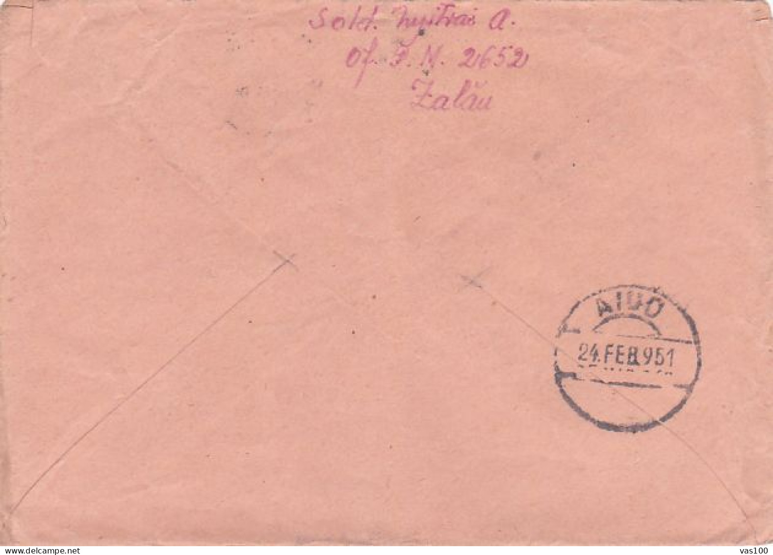 ROMANIAN- SOVIET FRIENDSHIP ASSOCIATION, STAMP ON COVER, 1951, ROMANIA - Brieven En Documenten