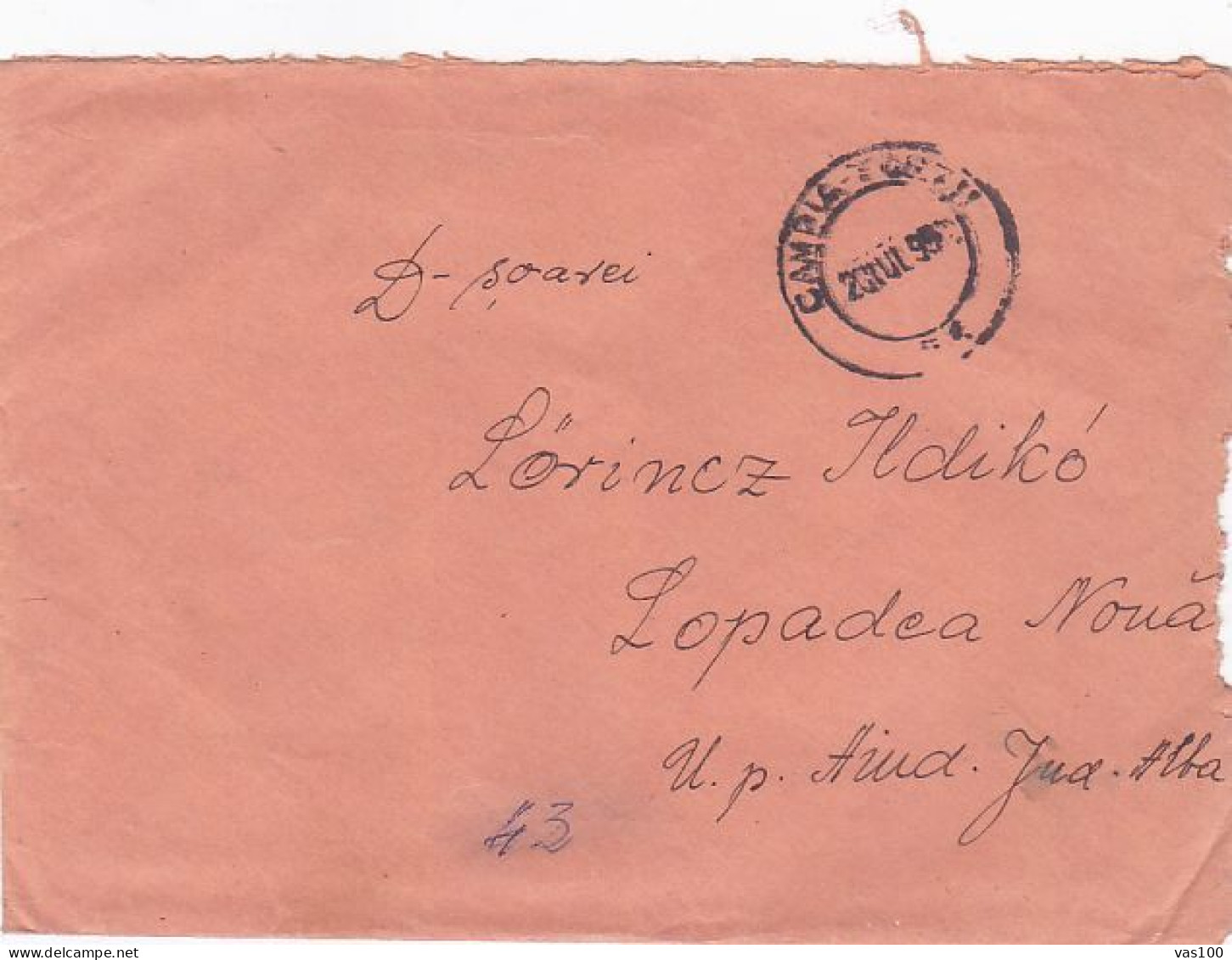 REPUBLIC COAT OF ARMS, STAMPS ON COVER, 1950, ROMANIA - Brieven En Documenten