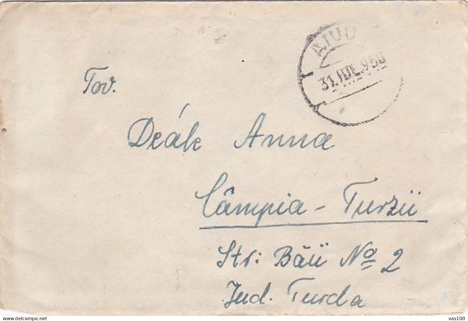 REPUBLIC COAT OF ARMS, STAMPS ON COVER, 1950, ROMANIA - Briefe U. Dokumente