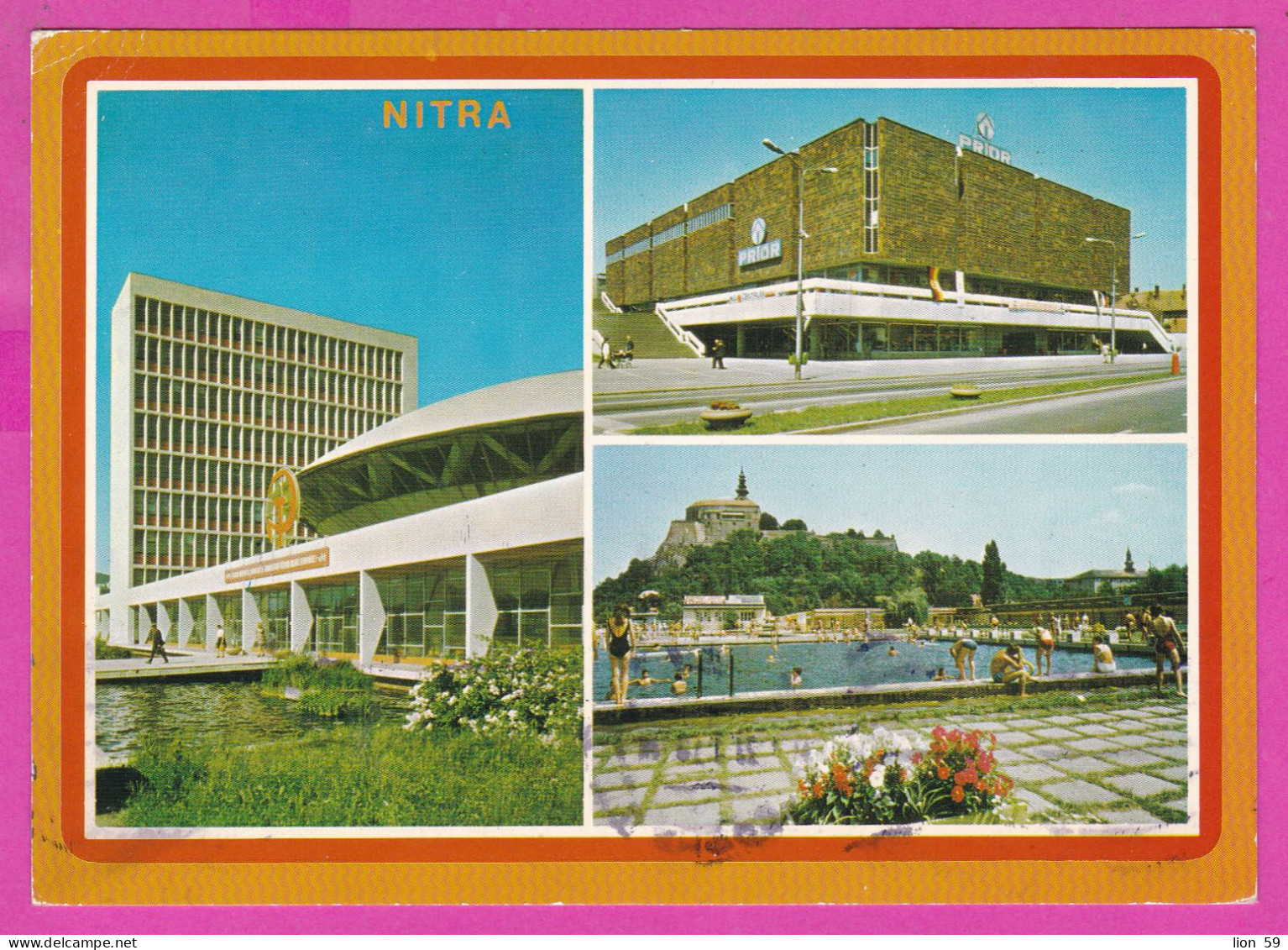 294786 / Slovakia NITRA - Shopping Mall Prior Swimming Pool  PC 1979 USED 30h 25th Vychodna Folklore Festival Dance - Storia Postale