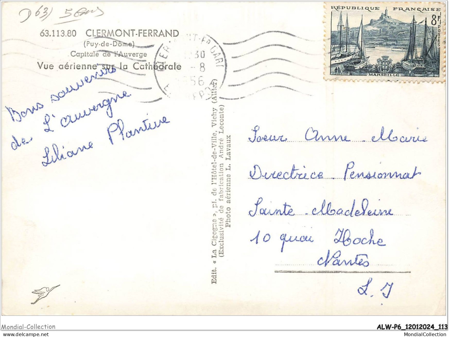 ALWP6-0557-63 - CLERMONT-FERRAND - Capitale De L'auvergne - Vue Aérienne Sur La Cathédrale - Clermont Ferrand