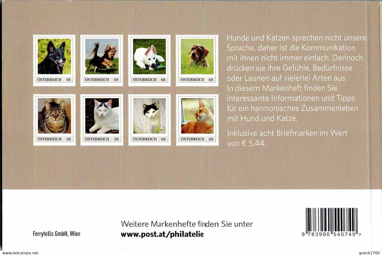 PM Marken Heft - Hunde Und Katzen Verstehen  Mit  8 Verschiedenen Marken  Lt. Scan Postfrisch - Persoonlijke Postzegels