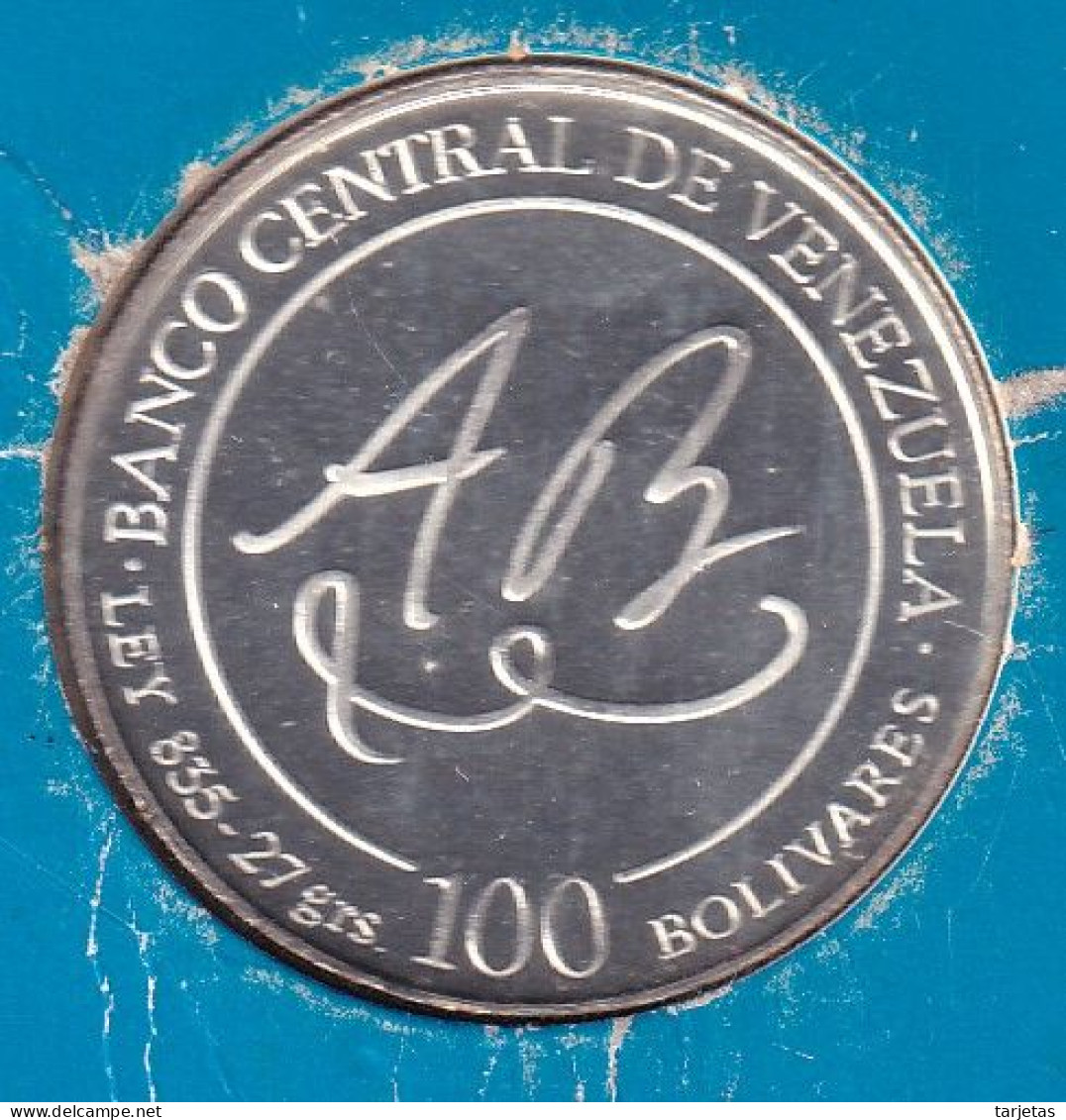 MONEDA DE PLATA DE VENEZUELA DE 100 BOLIVARES DEL AÑO 1981 DE ANDRES BELLO (COIN) SILVER,ARGENT. - Venezuela