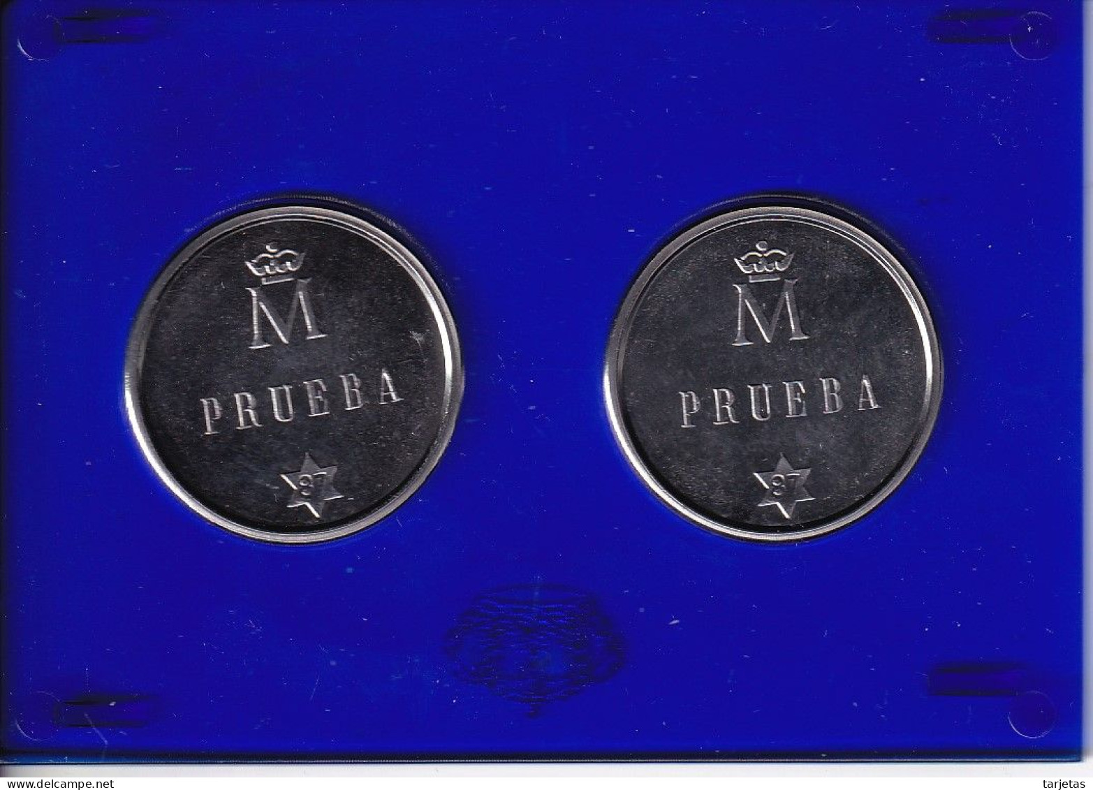 MONEDAS DE PRUEBA DE ESPAÑA DE 500 PESETAS DEL AÑO 1987 EN ESTUCHE ORIGINAL (COIN) - Ongebruikte Sets & Proefsets