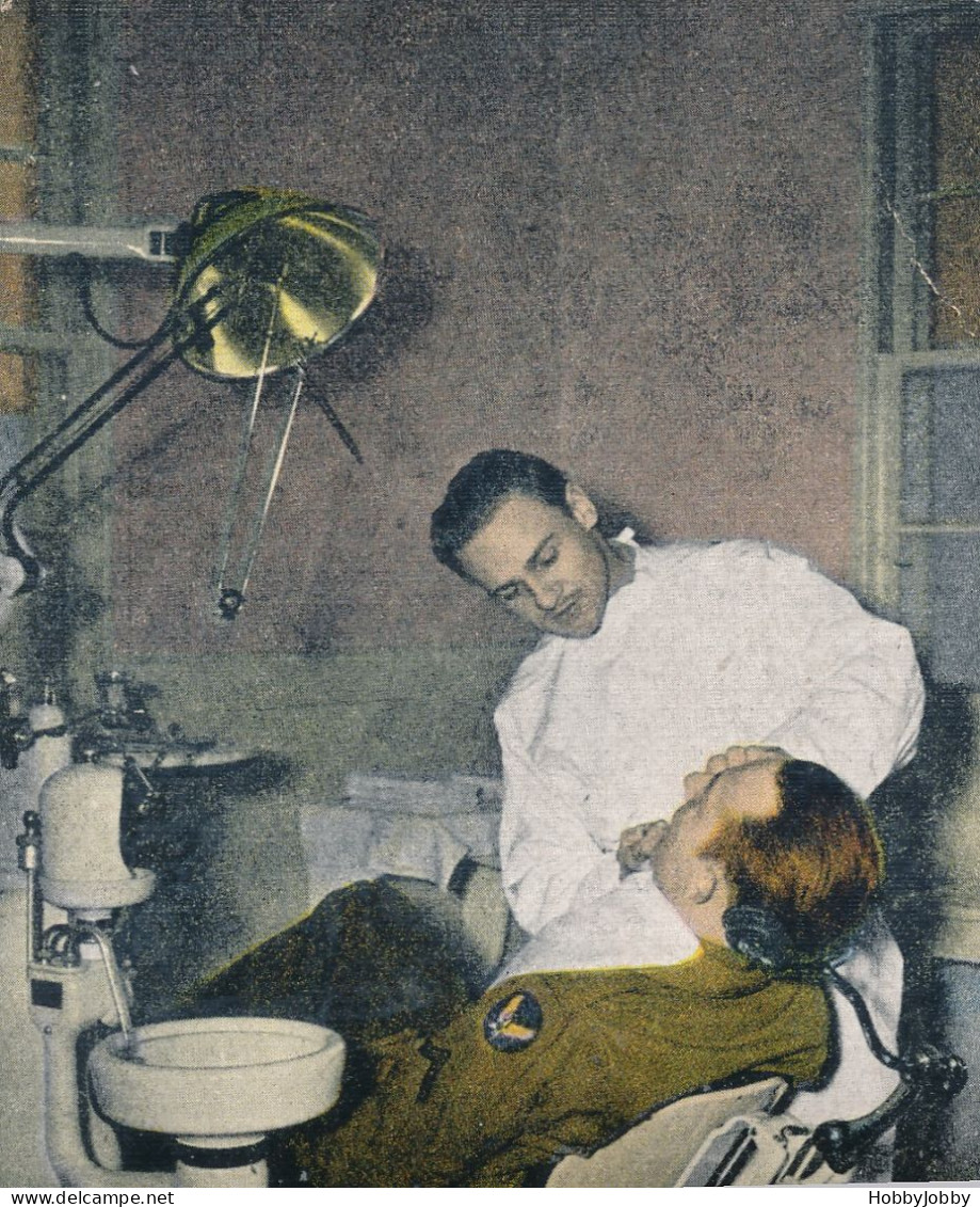 A DENTIST At Station Hospital At Army Air Base, Salt Lake City, Utah - Photograph By US Army Aircorps / A VERY RARE PC!! - Andere & Zonder Classificatie