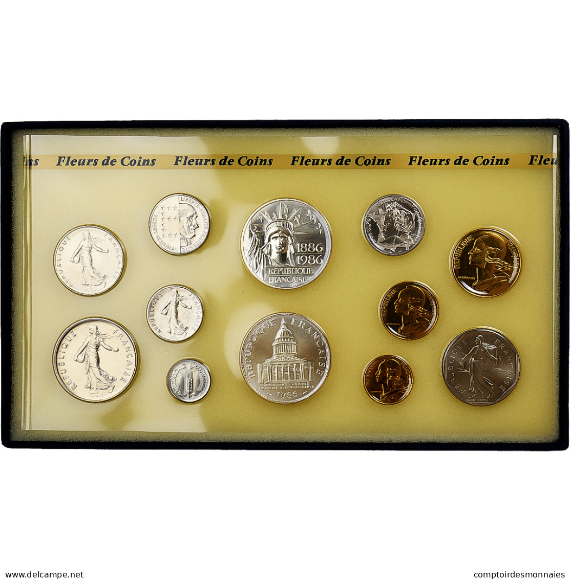 France, Coffret 1 C. à 100 Frs., 1986, MDP, Série FDC, FDC - Other & Unclassified