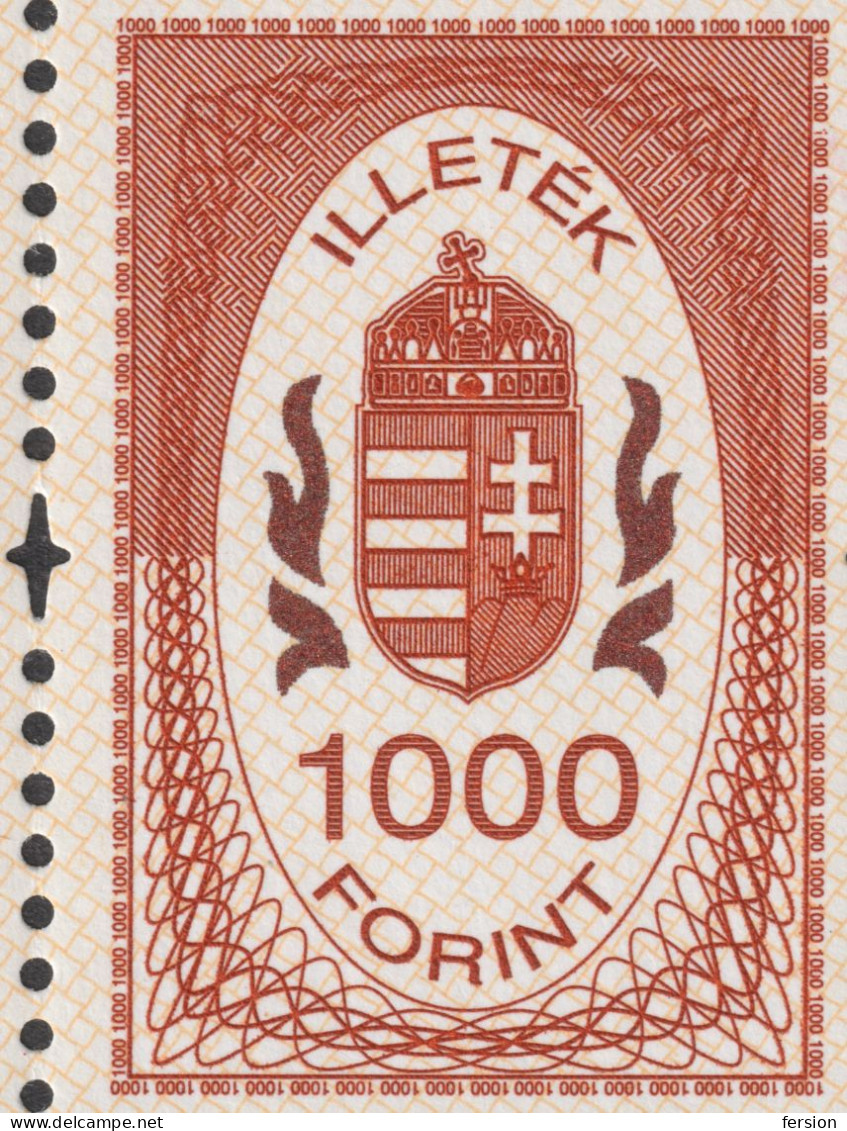 2004 Hungary - Revenue Tax Judaical Stamp - 1000 Ft - MNH Pair CORNER - Coat Of Arms - Fiscale Zegels