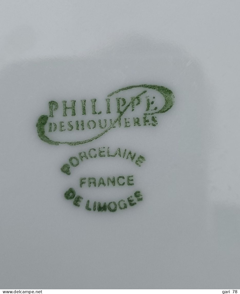 Plat Rond Creux Philippe Deshoulières, Modèle California Porcelaine De Limoges - Limoges (FRA)