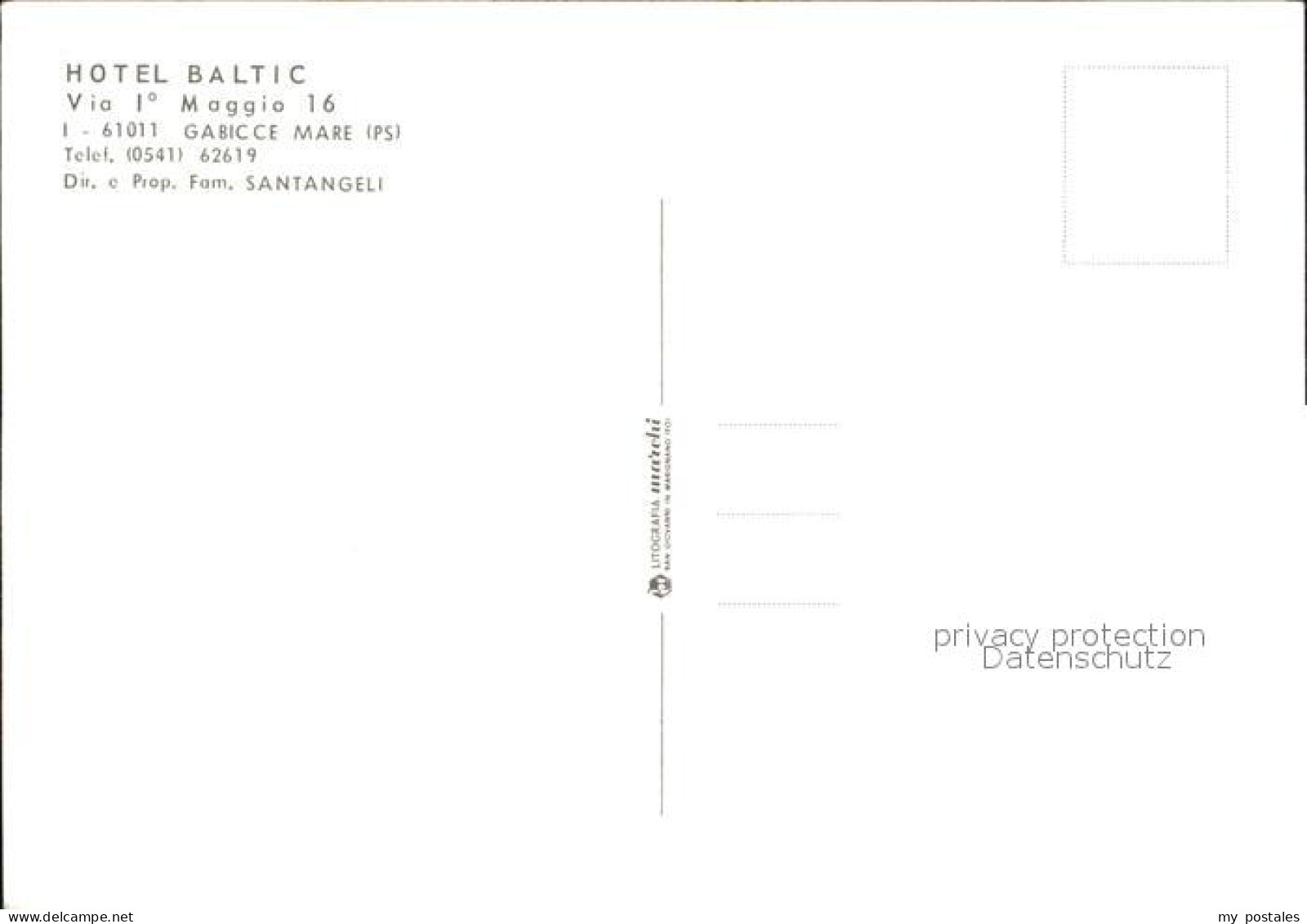 72484805 Gabicce Mare Hotel Baltic Gabicce Mare - Altri & Non Classificati