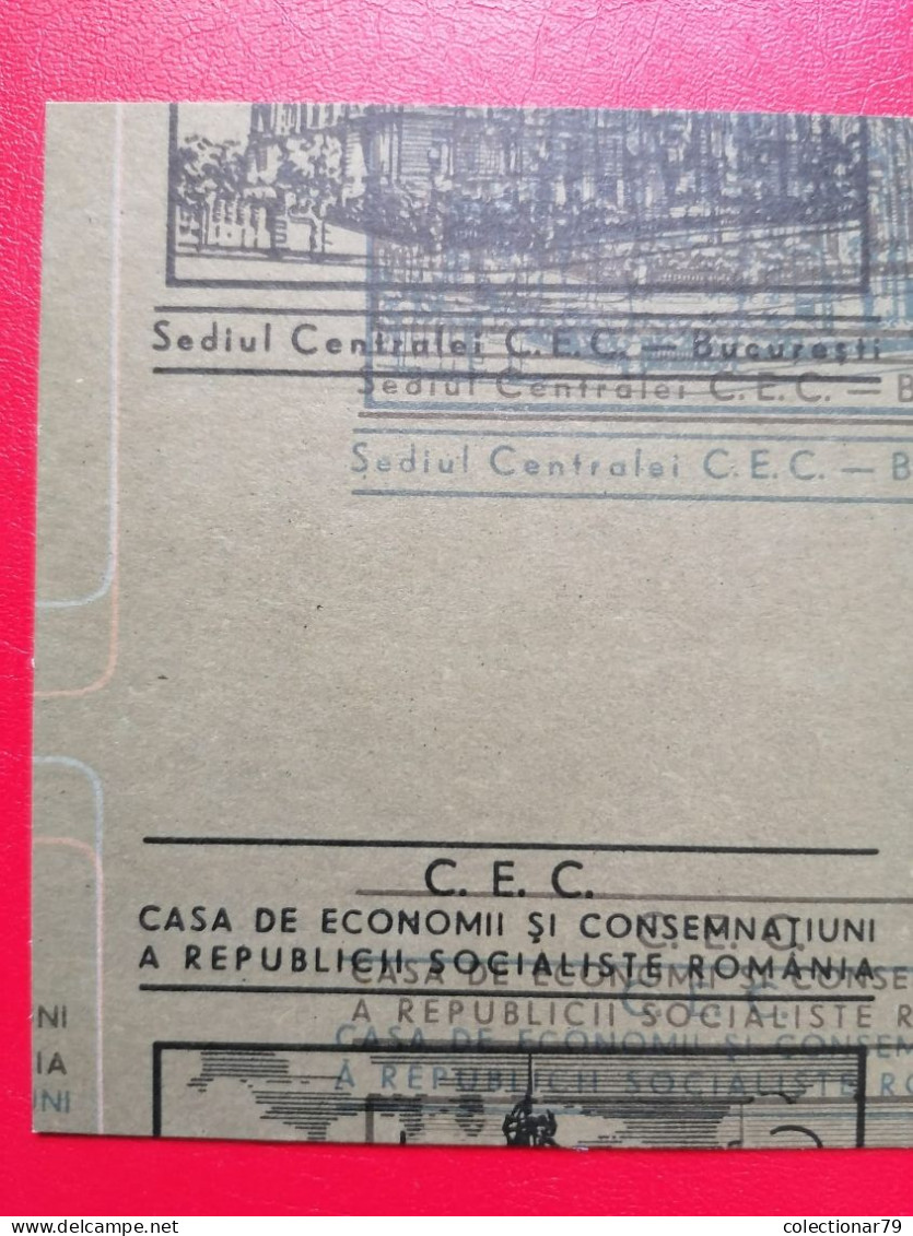 Romania Coperta Livret CEC Rebut, Eroare De Tiparire - Covers & Documents