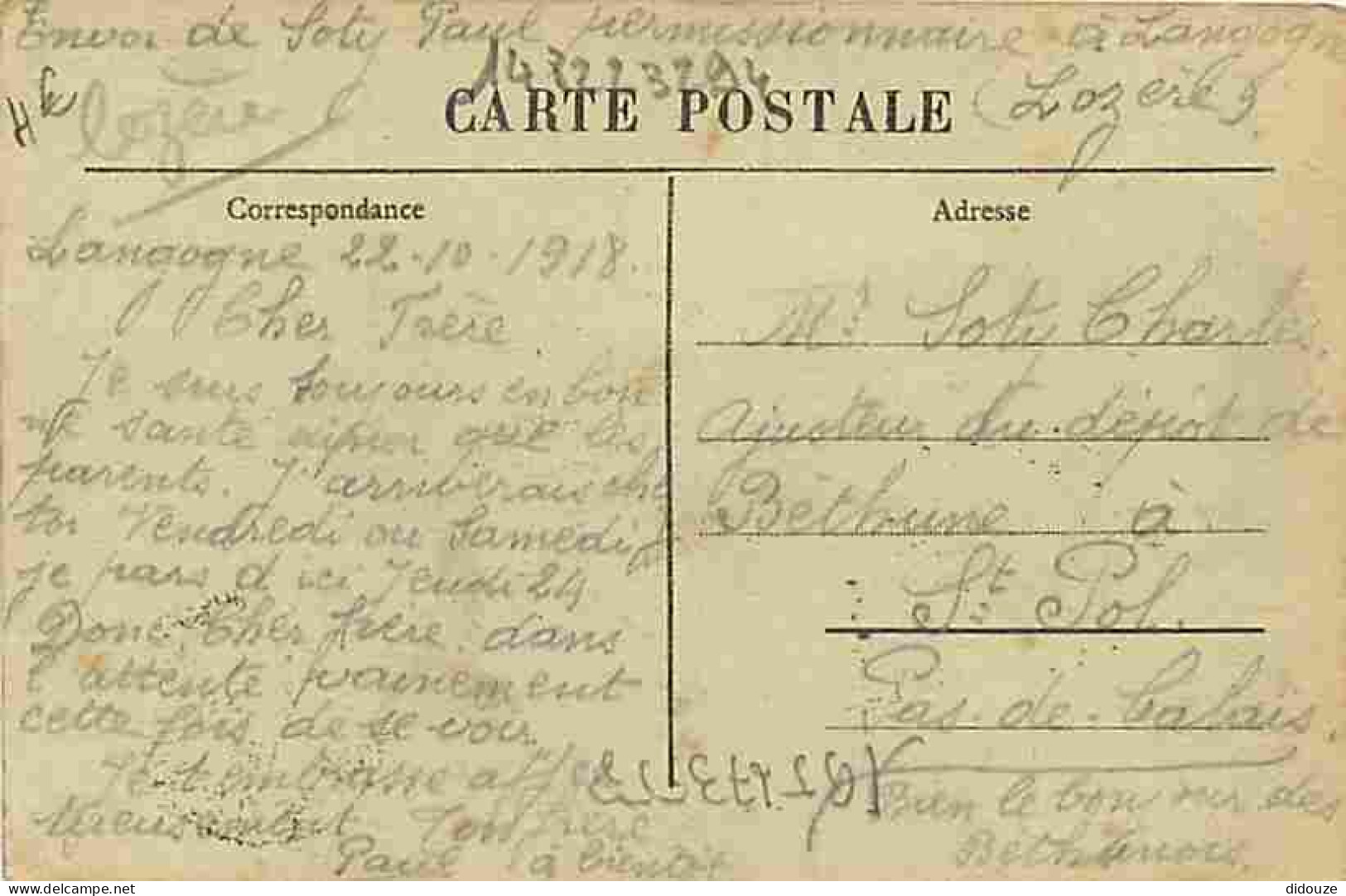 48 - Langogne - Vue Générale - Voyagée En 1918 - Correspondance - CPA - Voir Scans Recto-Verso - Langogne