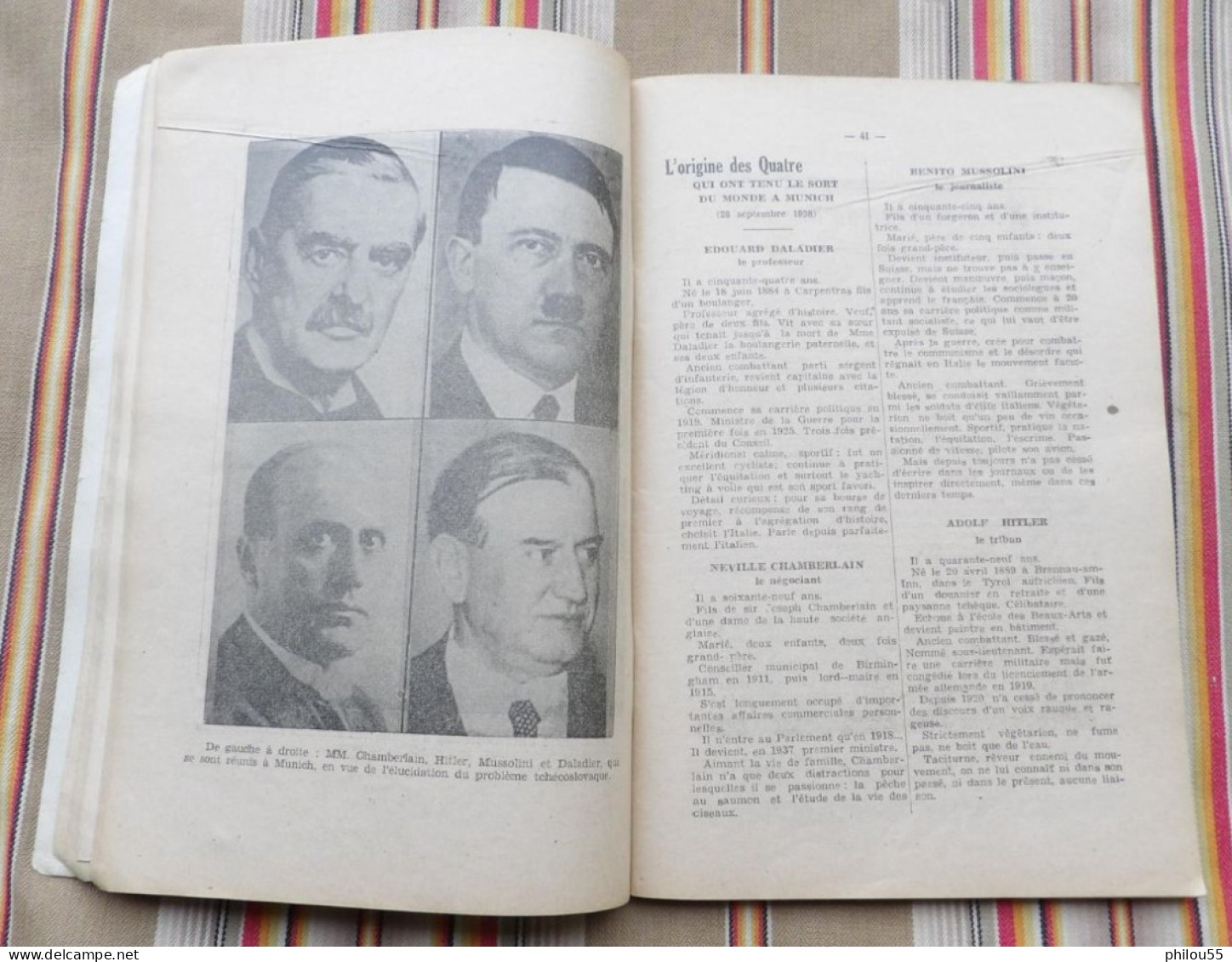 12 RODEZ ALMANACH L'Union Catholique 1939 Hitler PUB