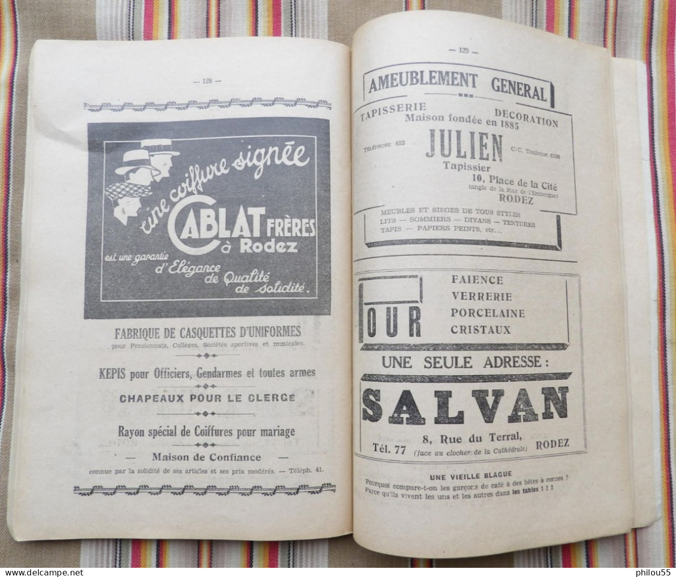 12 RODEZ ALMANACH L'Union Catholique 1939 Hitler PUB