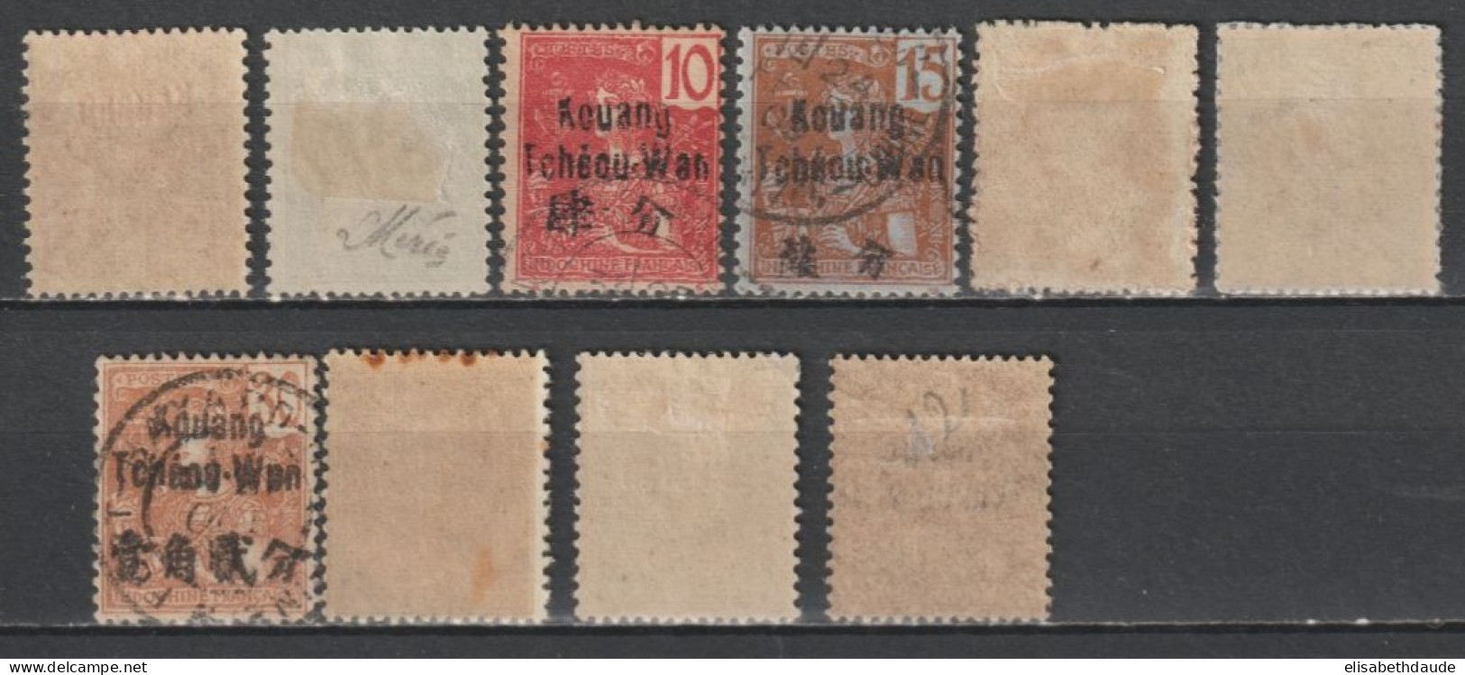 KOUANG-TCHEOU (CHINE) - 1906 - YVERT N°3/12 * MH / OBLITERES - COTE = 115 EUR - Neufs