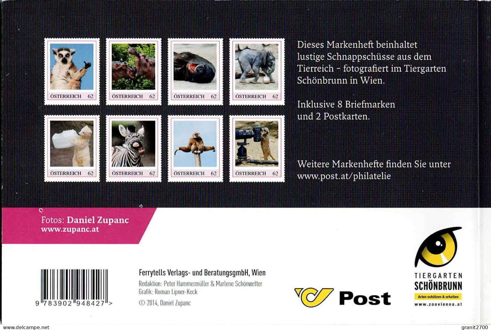 PM Marken Heft -Tierische Schnappschüsse Mit 8 Verschiedenen Marken  Lt. Scan Postfrisch - Personnalized Stamps