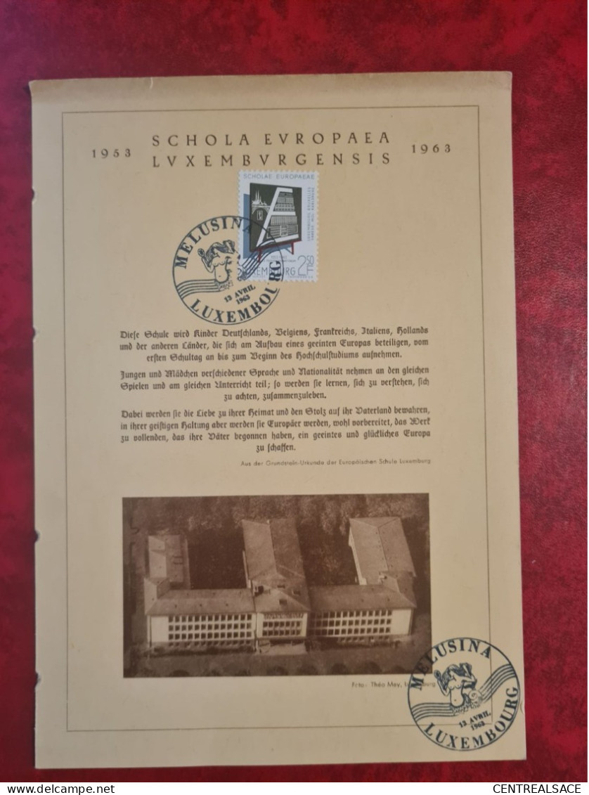 Lettre Luxembourg 1963 MELUSINA RECOMMANDE PLUS RECEPTISSE DE DEPOT PLUS FEUILLET - Sonstige & Ohne Zuordnung