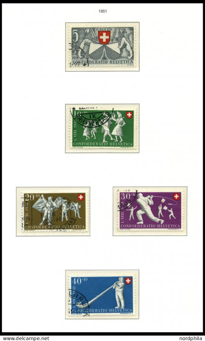 SAMMLUNGEN O, Saubere Gestempelte Sammlung Pro Patria Von 1938-69 Auf MAWIR Seiten, Ab 1941 Komplett, Fast Nur Prachterh - Collections