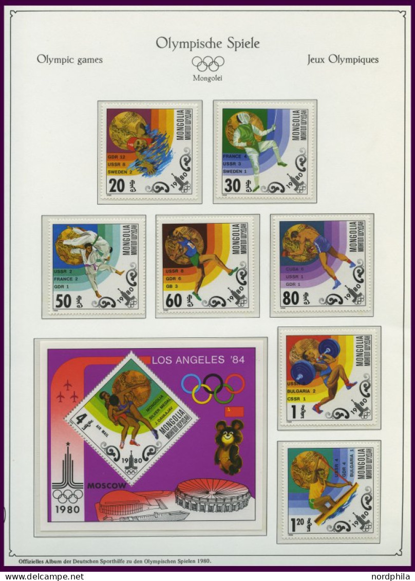 SPORT ,Brief , Umfangreiche Sammlung Olympische Spiele 1980 In 3 Spezialalben Der Deutschen Sporthilfe Mit Kleinbogen, B - Andere & Zonder Classificatie