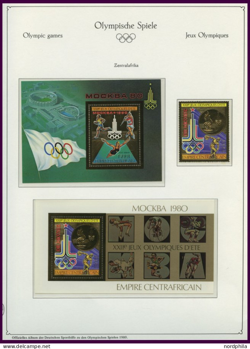 SPORT ,Brief , Umfangreiche Sammlung Olympische Spiele 1980 In 3 Spezialalben Der Deutschen Sporthilfe Mit Kleinbogen, B - Sonstige & Ohne Zuordnung