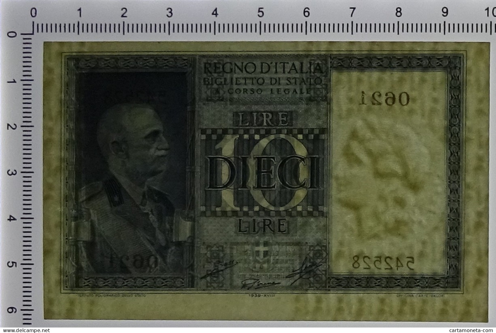 10 LIRE BIGLIETTO DI STATO VITTORIO EMANUELE III FASCIO 1939 XVIII FDS-/FDS - Regno D'Italia – Other